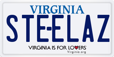 VA license plate STEELAZ
