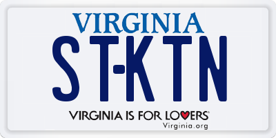 VA license plate STKTN