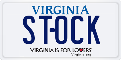 VA license plate STOCK
