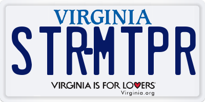 VA license plate STRMTPR