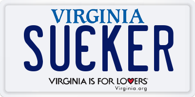 VA license plate SUCKER