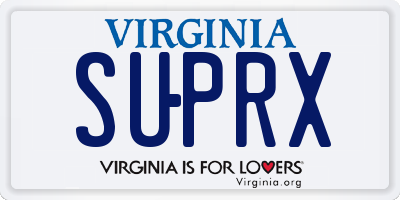 VA license plate SUPRX