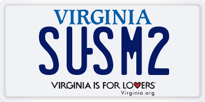 VA license plate SUSM2