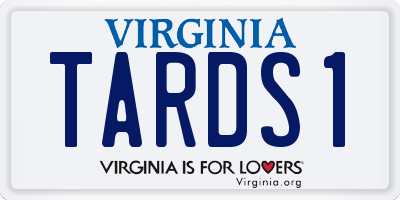 VA license plate TARDS1
