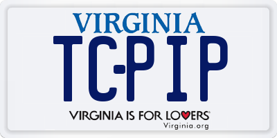 VA license plate TCPIP