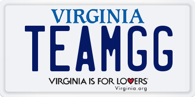 VA license plate TEAMGG