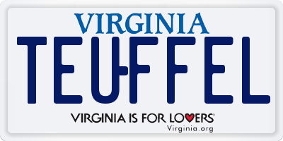 VA license plate TEUFFEL