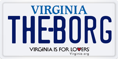 VA license plate THEBORG