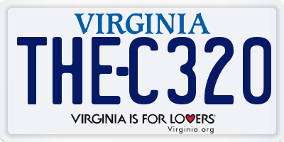 VA license plate THEC320