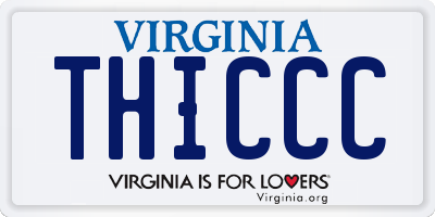 VA license plate THICCC