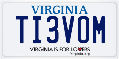 VA license plate TI3VOM