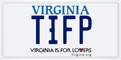 VA license plate TIFP