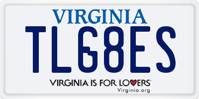 VA license plate TLG8ES