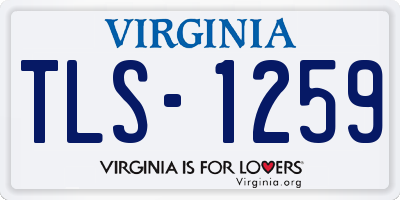 VA license plate TLS1259