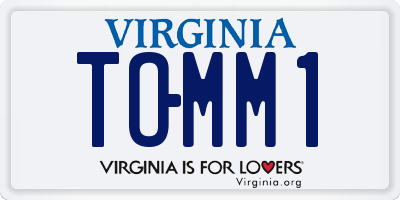 VA license plate TOMM1
