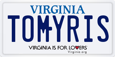 VA license plate TOMYRIS