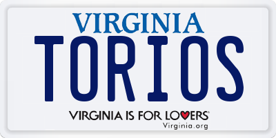 VA license plate TORIOS