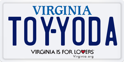 VA license plate TOYYODA