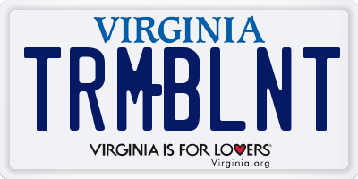 VA license plate TRMBLNT