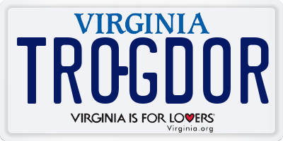 VA license plate TROGDOR