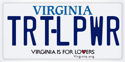 VA license plate TRTLPWR