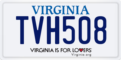 VA license plate TVH508