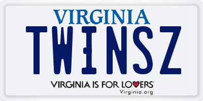 VA license plate TWINSZ