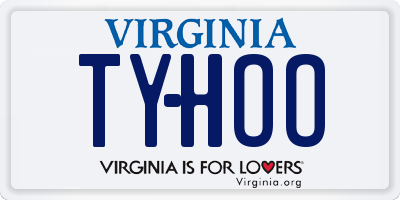 VA license plate TYHOO