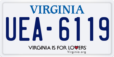 VA license plate UEA6119