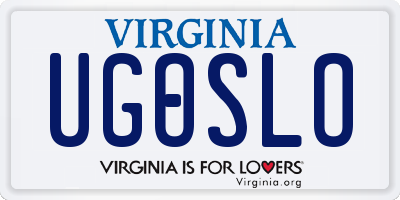 VA license plate UGOSLO