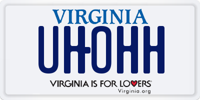 VA license plate UHOHH