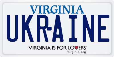VA license plate UKRAINE