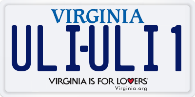 VA license plate ULIULI1