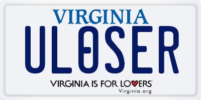 VA license plate ULOSER