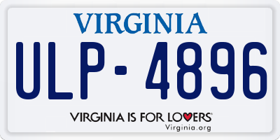 VA license plate ULP4896