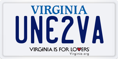 VA license plate UNC2VA