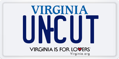 VA license plate UNCUT