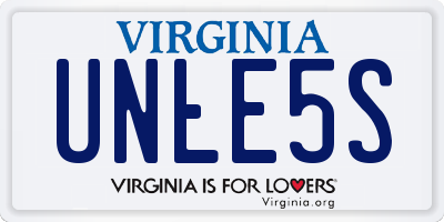 VA license plate UNLE5S