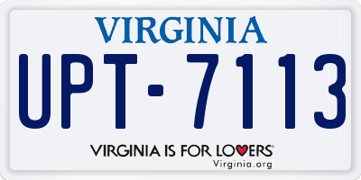 VA license plate UPT7113