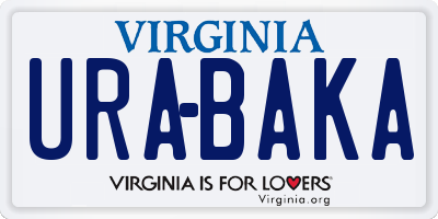 VA license plate URABAKA