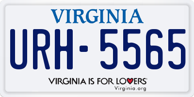 VA license plate URH5565