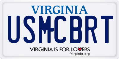 VA license plate USMCBRT