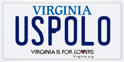 VA license plate USPOLO