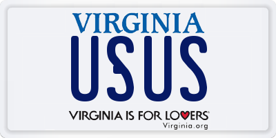 VA license plate USUS