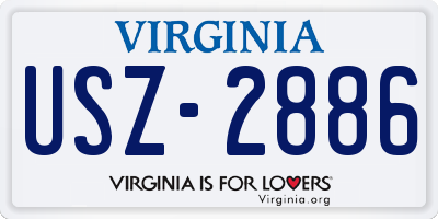 VA license plate USZ2886