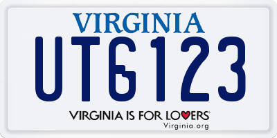 VA license plate UTG123