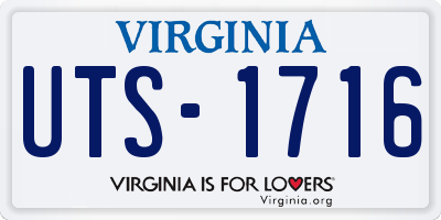 VA license plate UTS1716