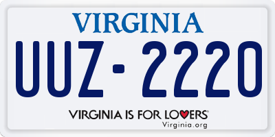 VA license plate UUZ2220