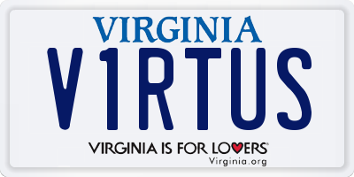 VA license plate V1RTUS