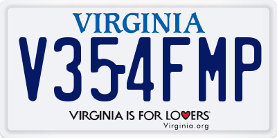 VA license plate V354FMP